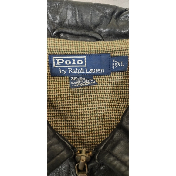 Black leather Ralph Lauren jacket - Picture 3 of 4